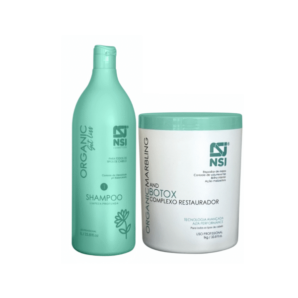 KIT SHAMPOO LIMPEZA PROFUNDA+ BOTOX ORGÂNICO 1 KG