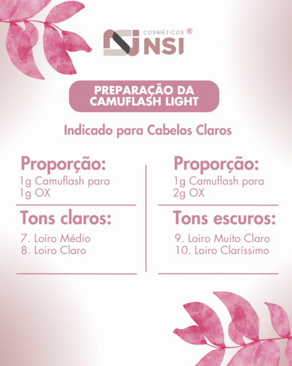 Kit 6 Camuflash Light (Cabelos Claros) - Camuflagem Fios Brancos NSI Cosméticos - Imagem 5