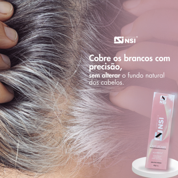 Kit 6 Camuflash Light (Cabelos Claros) - Camuflagem Fios Brancos NSI Cosméticos - Imagem 8