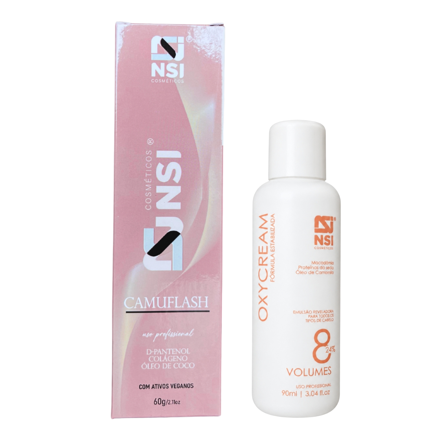 Kit Camuflash Dark (Cabelos Escuros) - Camuflagem Fios Brancos NSI Cosméticos