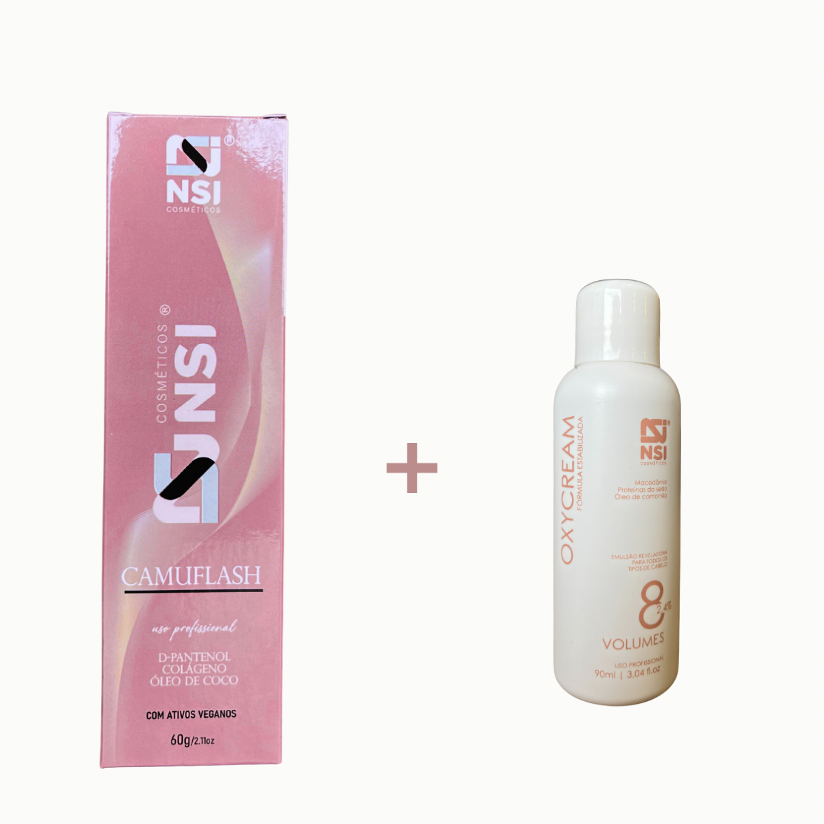 Kit Camuflash Dark (Cabelos Escuros) - Camuflagem Fios Brancos NSI Cosméticos