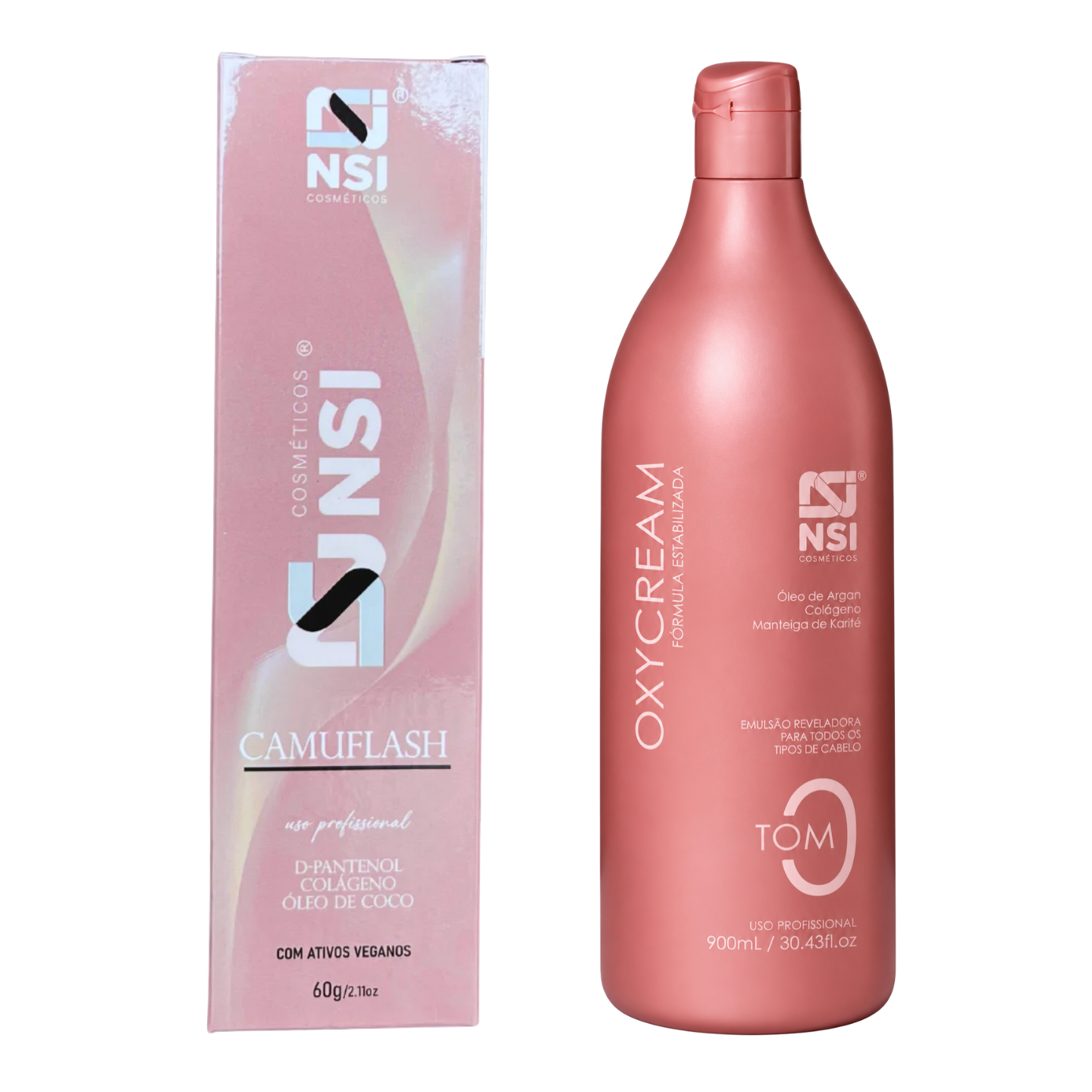 Kit Camuflagem Fios Brancos Ligth - Ox 0 Tom 900ml Coloração Express Camuflash Pantenol Colágeno Óleo de Coco